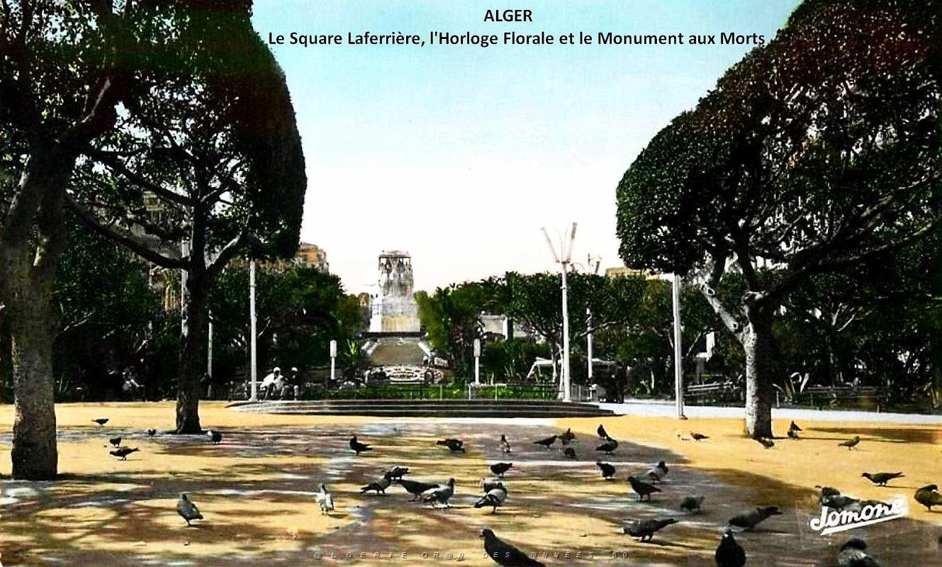 Alger - Square Laferriere - Horloge Florale et Monument aux Morts.jpg